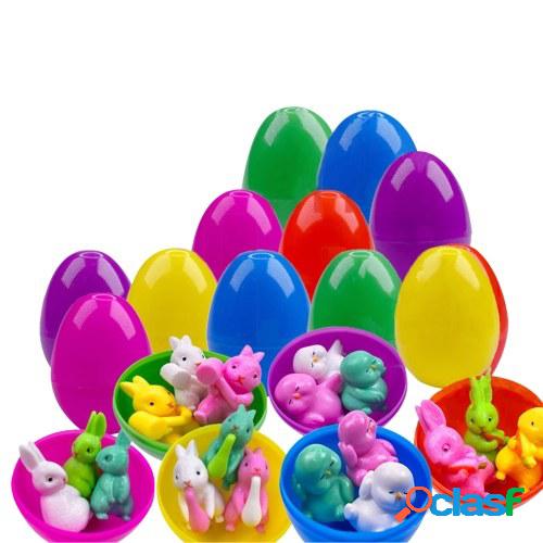 12 UNIDS Huevos de Pascua Con 36 UNIDS Animales Juguetes