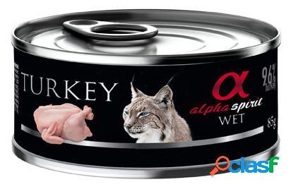 18x85 gr Alpha Spirit Comida Húmeda para Gatos de Pavo