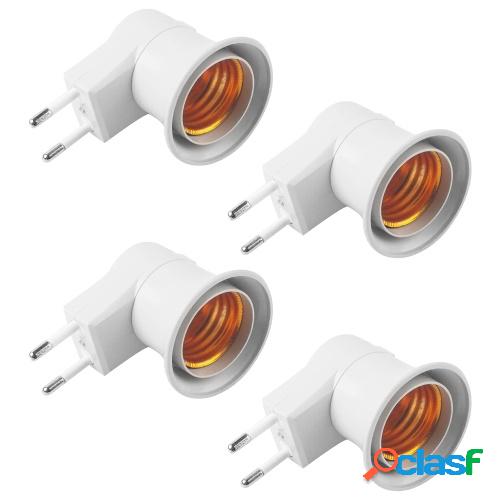 2PCS enchufe de la UE a E27 adaptador LED luz B-ulb