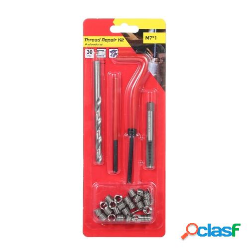30 Uds Kit de inserción de reparación de rosca métrica M5