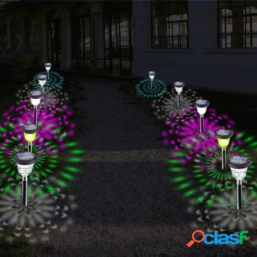 4PCS LED Luces solares de estaca con sombra Luces blancas