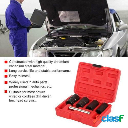 5Pcs / Set Twist Socket Kit 4 Tuercas desgastadas dañadas y
