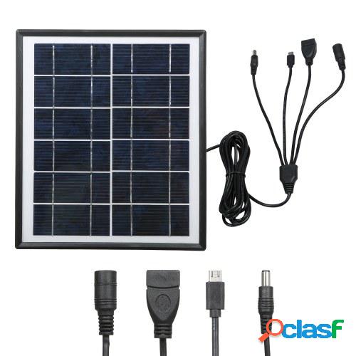 7W 6V 1.3A DIY Panel Solar con Puerto de Salida USB / Puerto