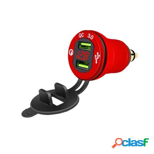 Adaptador de cargador de coche de metal Puerto USB dual