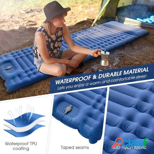 Almohadilla inflable gruesa para dormir de 4 pulgadas con