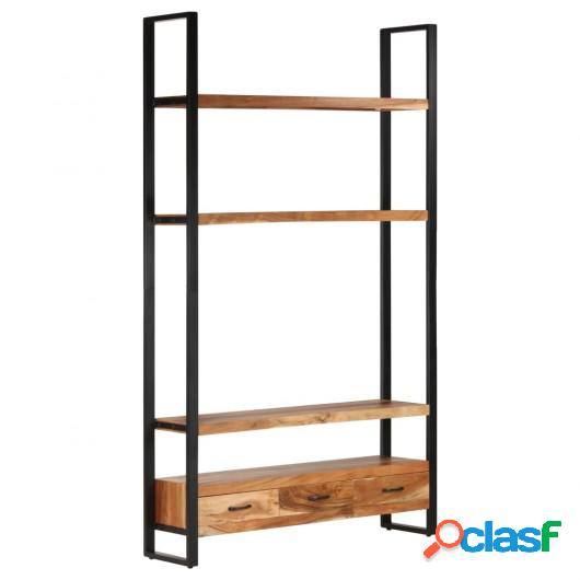 Aparador de madera maciza de acacia 118x30x200 cm