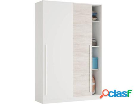 Armario HABITDESIGN Elliot (Blanco y Roble - Melamina -