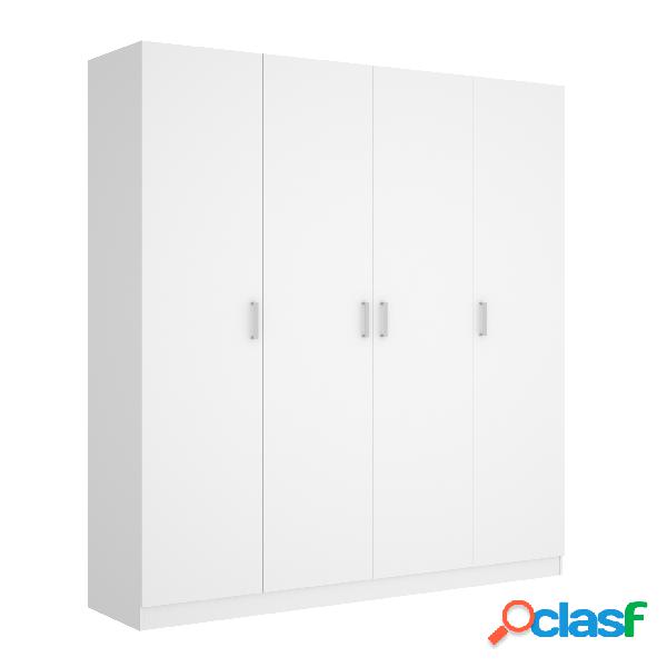 Armario de 4 puertas Dekit Maxi Blanco 215x200x52cm