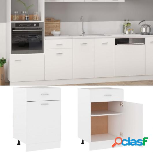 Armario de cocina de aglomerado blanco 50x46x81,5 cm