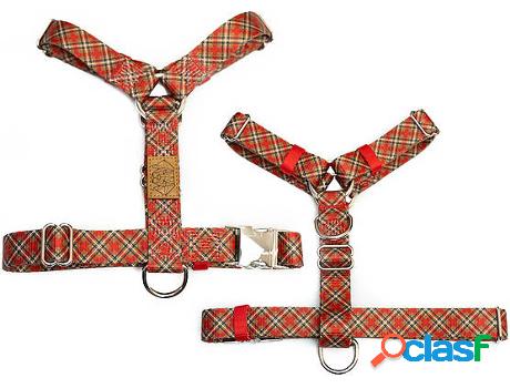 Arnés para Perros PETS & PROPS Strap Red & Caramel Plaid