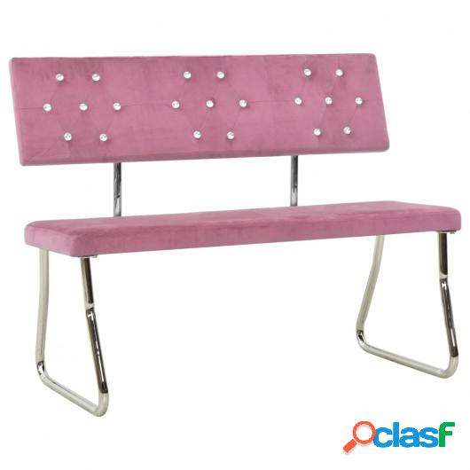Banco de terciopelo rosa 110 cm