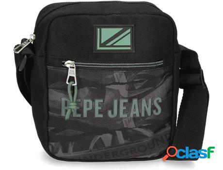 Bolsa de Hombro PEPE JEANS Davis Poliéster Hombre (Negro)