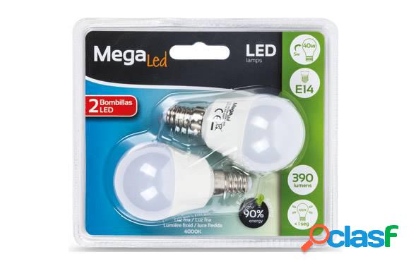 Bombilla Led esférica Mini Megaled E14 Luz Neutra 390LM 5W