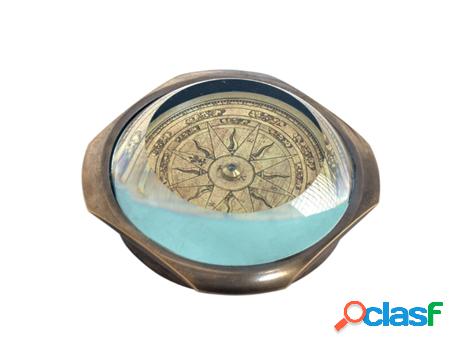 Brújula DORADO de Laton 3*10*10cm Figura Marinera