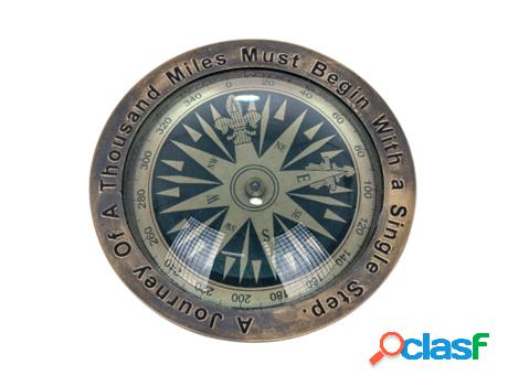 Brújula DORADO de Laton 4*13*13cm Figura Marinera