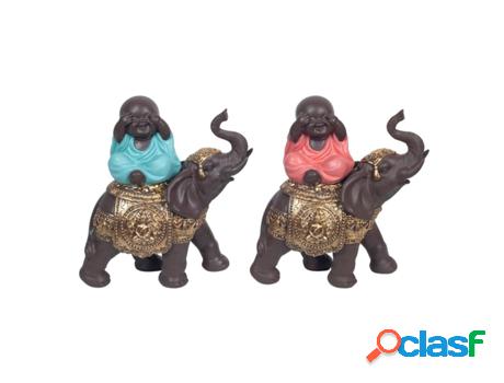 Buda Sobre Elefante Incluye 2 Unidades Figuras Budas