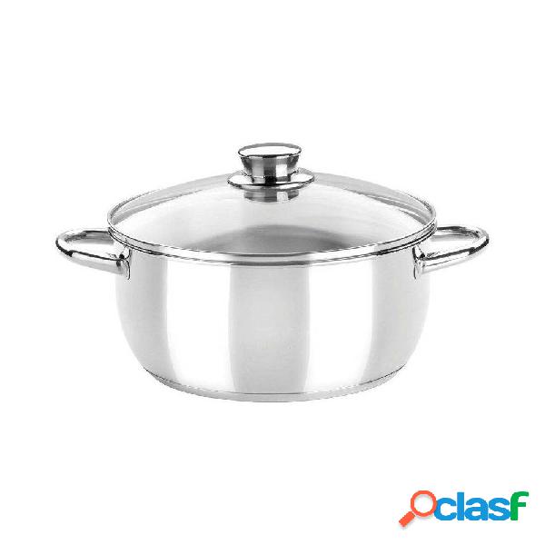 Cacerola Monix Óptima M451122/ Ø22cm/ Acero Inoxidable