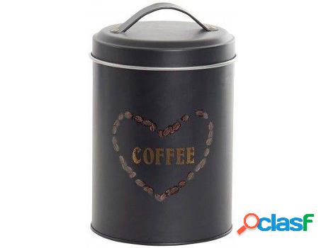 Caja Metálica HOGAR Y MÁS Metálica Negra Bote Para
