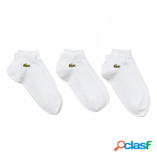 Calcetines Lacoste Sport Corte Bajo Blanco 3 Pares