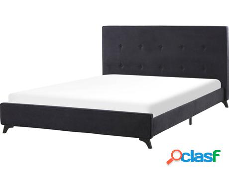 Cama Ambassador (Negro - Chenille -216x172x106 cm)