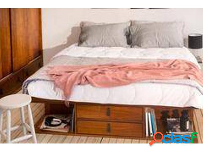 Cama MEMOMAD Bali Marrón (Compatible con Colchón:150x200