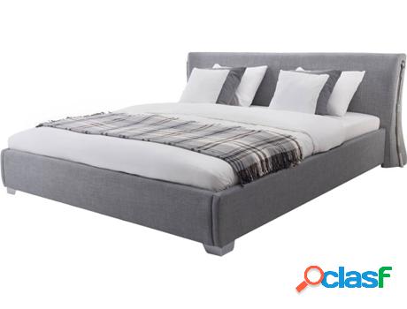 Cama Tapizada Paris (Gris - Poliéster -228x175x83 cm)