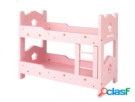 Cama WOOMAX Litera de madera para muñecas (Edad Mínima: 3