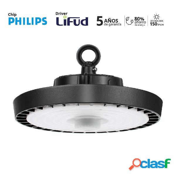 Campana industrial ufo 100w 150m/w chipled lumileds