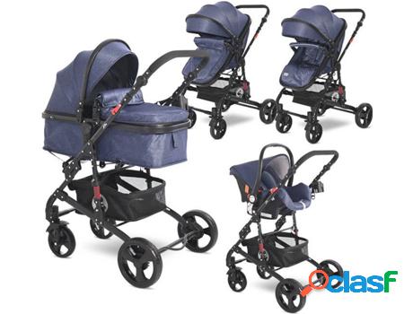 Carrito de Bebé 3 in 1 LORELLI Alba Blue (Azul)