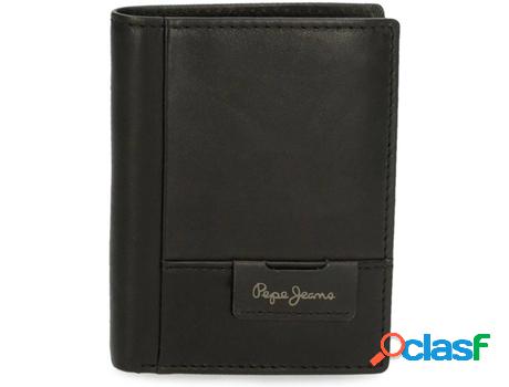 Cartera PEPE JEANS Jackson con Monedero Piel Hombre (Negro)