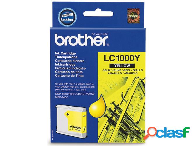 Cartucho BROTHER LC1000Y Amarillo (400 páginas)