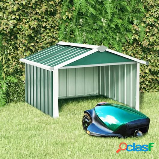 Cobertizo para cortacésped acero galvanizado verde 92x97x63