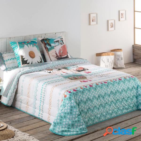 Colcha Bouti Estampada. Modelo Hippie - Cama 135 cm Tejidos