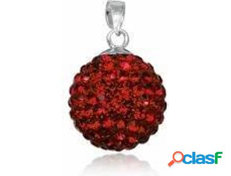 Colgante BIJOUCOLOR Shamballa Rojo (Plata - Plateado - Talla