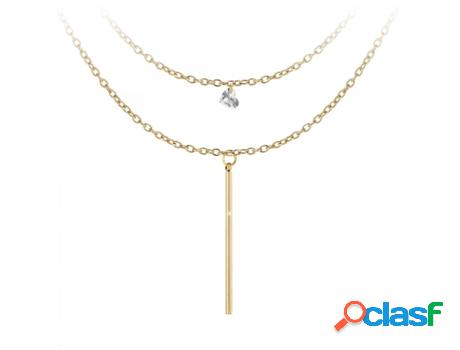 Collar SC_BOHEME Cristales (Acero - Dorado - 35cm)