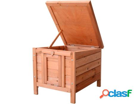 Conejera PAWHUT (Marrón - 51x42x43cm - Madera)