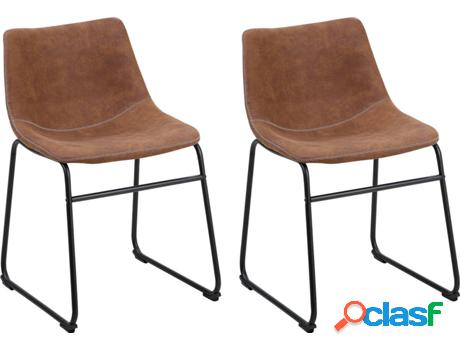 Conjunto 2 Sillas de Comedor Batavia (Marrón - Poliéster