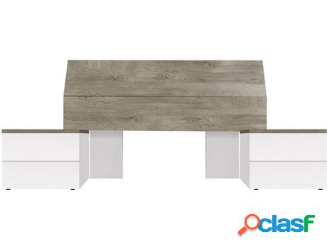 Conjunto de 2 Mesitas de Noche HABITDESIGN New Dreams Blanco