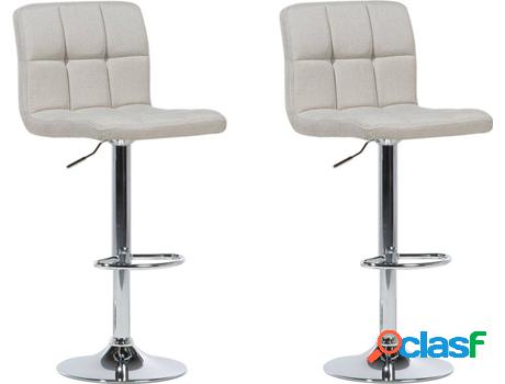 Conjunto de Banqueta Marion (Beije - Poliéster -39x45x114