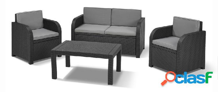 Conjunto de Jardín Allibert St.Tropez Antracita