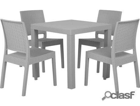 Conjunto de Jardín Fossano (Gris - Material Sintético