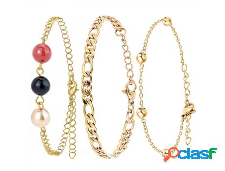 Conjunto de Pulseras SC_BOHEME (bañado a rodio - Dorado -