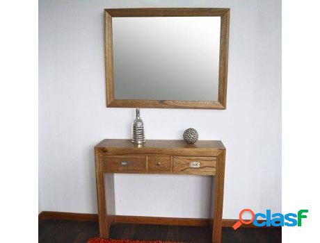 Consola HOGAR Y MÁS Recibidor De Madera Natural