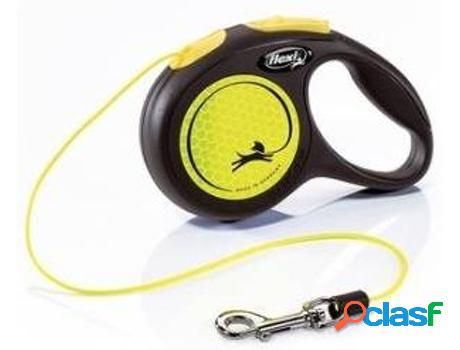 Correa para Perros FLEXI Ajustable y Reflectante (Amarillo -