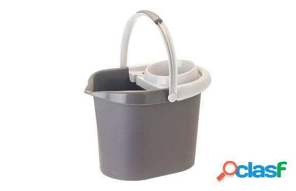 Cubo con escurridor Vigar rectangular 12L Gris