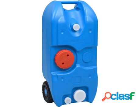 Depósito de Agua para Camping VIDAXL Con ruedas Azul (40 L)