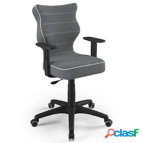 Entelo Silla juvenil ergonómica Duo Black Jasmine 33 gris