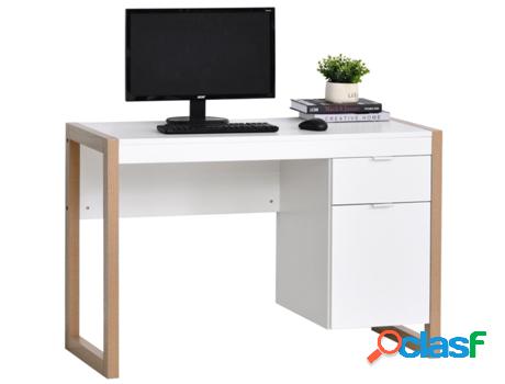 Escritorio HOMCOM Blanco (112.5x50x75.5cm - Aglomerado de
