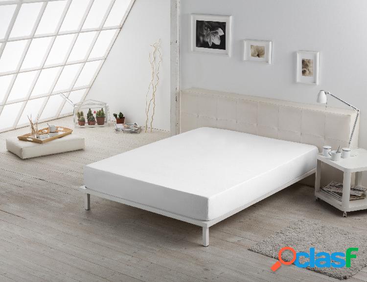 Estelia Sábana bajera ajustable lisa 200 hilos color blanco