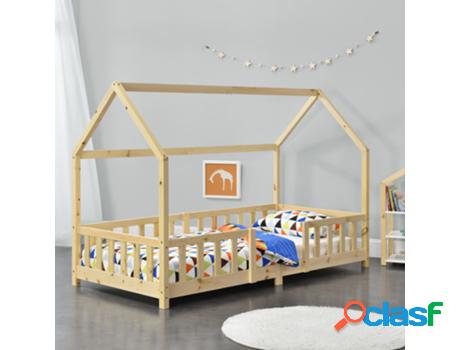 Estructura de Cama Infantil EN.CASA (Beige - Madera - 90x200